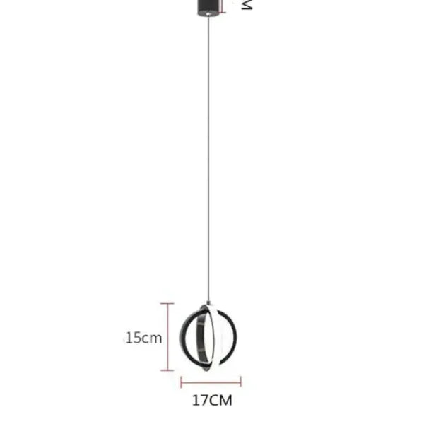 Kristy Pendant Light Spherical Modern, Metal, Black/Gold, Kitchen