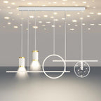 Arisha Modern Metal Starry Pendant Light, Black/White/Gold