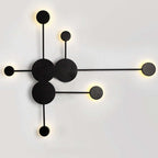 Arisha Modern Nordic Chessboard Metal Wall Lamp, Black