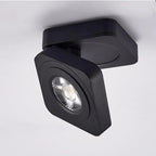 Arisha Modern Adjustable Square Ceiling Light Spotlight, Black/White