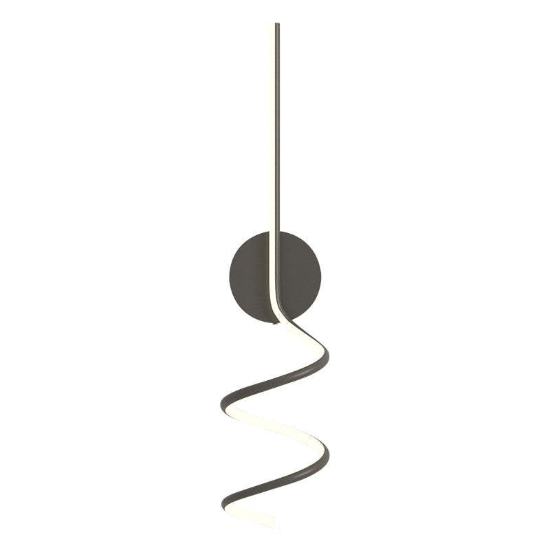 Arisha Modern LED Art Interior Wall Light Spiral, Black & White
