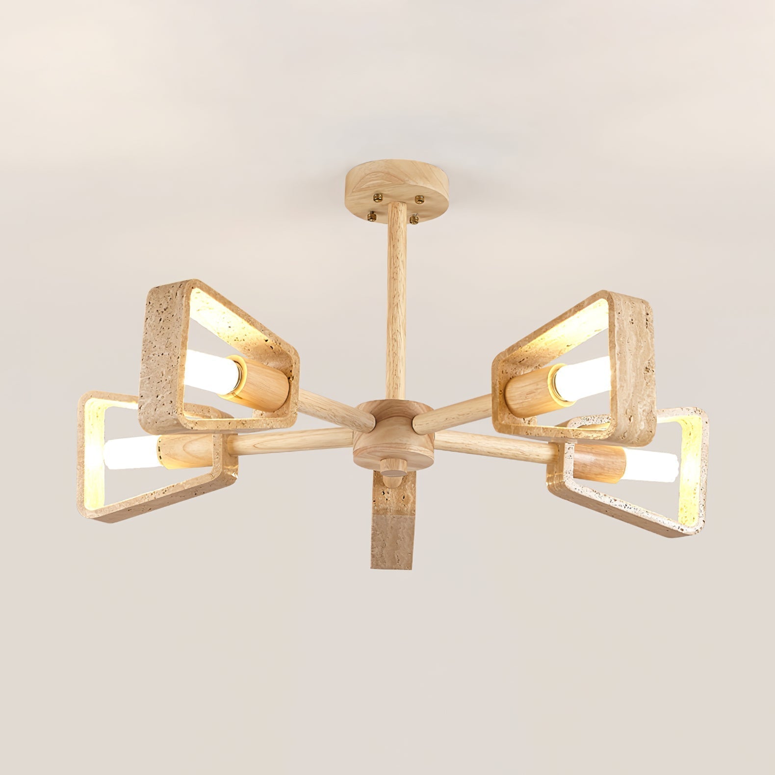 Hedra  Travertone  Geometric  Chandelier