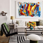 Vibrant Abstract Expressionist Oil Painting