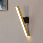 Arisha Modern Geometric Metal Wall Lamp, Black & Gold, Bedroom