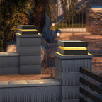 Axion Modern Concave Metal Black Outdoor Lamps, Solar