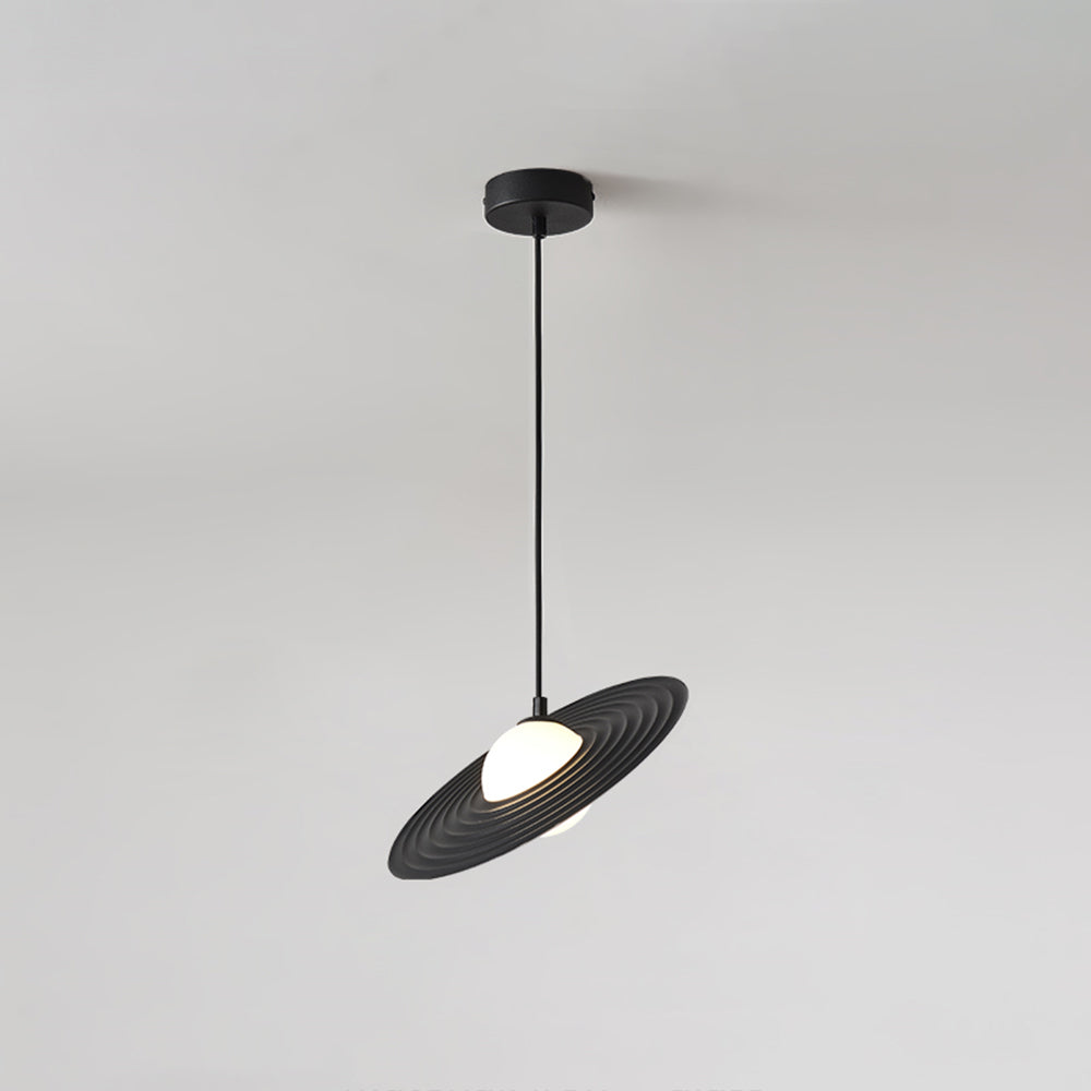 Arisha Minimalist Star Ring Pendant Light,Black/White