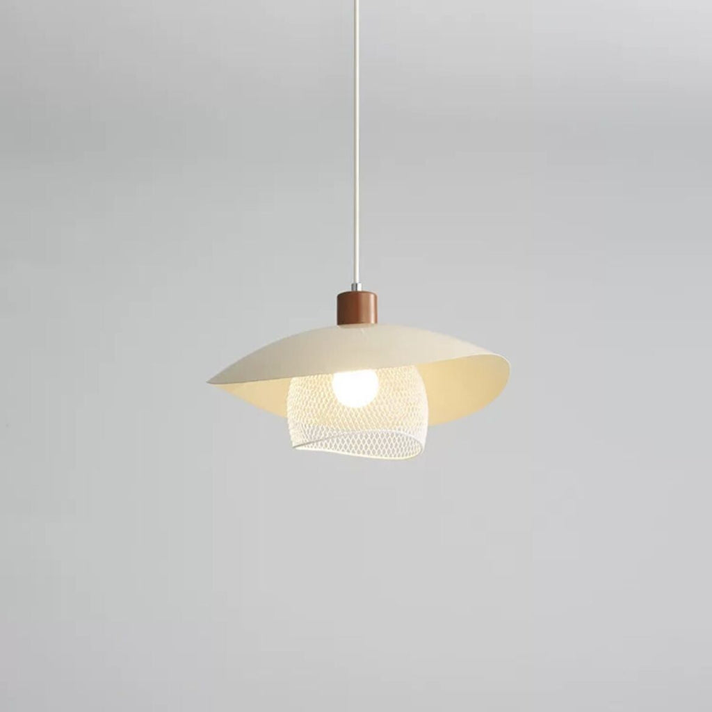 Arisha Modern LED Pendant Light Beige/Green/Wood Dining Room