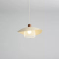 Arisha Modern LED Pendant Light Beige/Green/Wood Dining Room