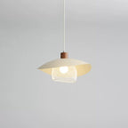 Arisha Modern LED Pendant Light Beige/Green/Wood Dining Room
