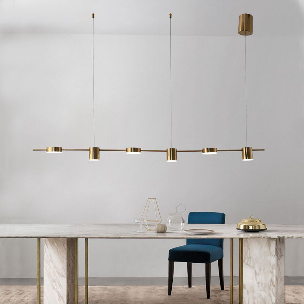 Arisha Minimalist Multi Metal Pendant Light, Black/Gold