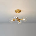 Valentina  Contemporary  Flush Mount Ceiling  Light, Glass Bubble