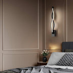 Arisha Wave Modern Simple Wall Lamp, Black & White