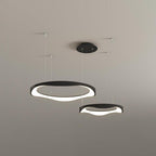 Arisha Pendant Light Rond Modern,  Black/White, Dining Room