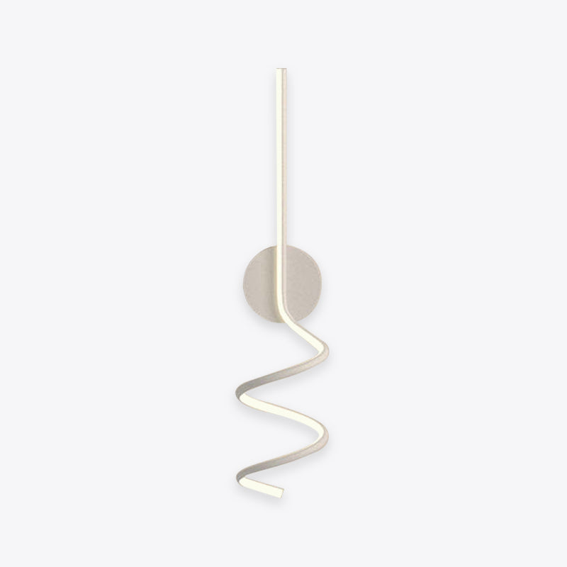 Arisha Modern LED Art Interior Wall Light Spiral, Black & White