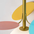 Arisha Art Deco Globe Pendant Light, Multi-Color/White, Metal/Glass