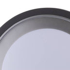Ray Modern Circular Disc Shape Metal Outdoor Wall Lamp, Black