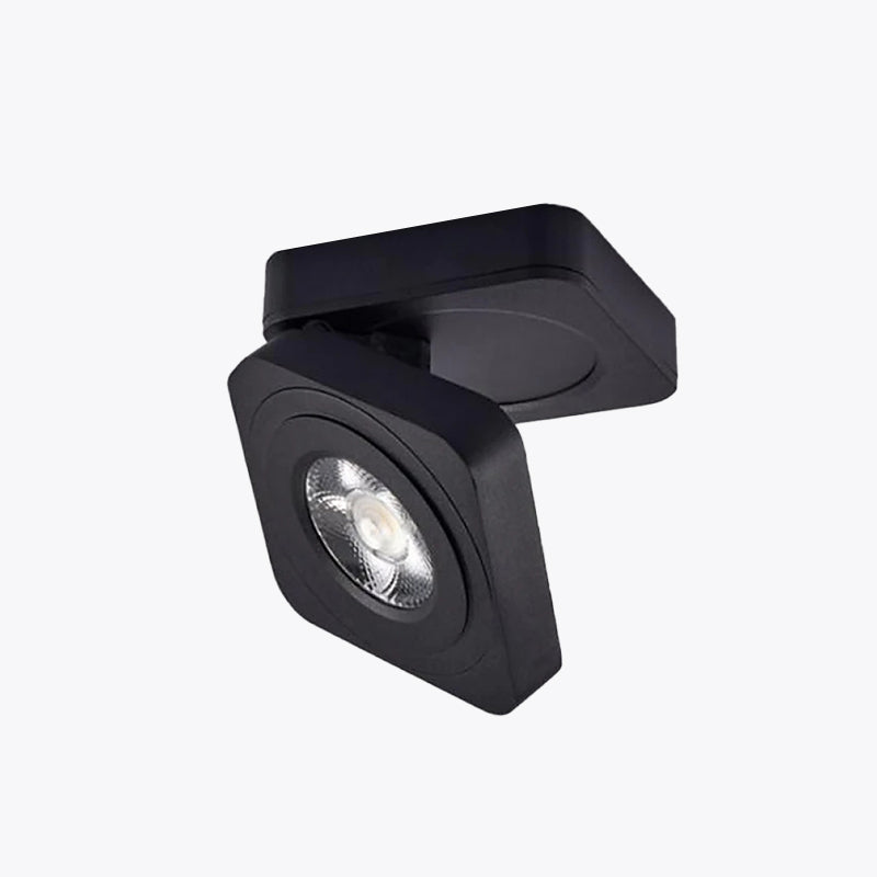 Arisha Modern Adjustable Square Ceiling Light Spotlight, Black/White