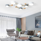 Arisha Modern LED Ceiling Light Log Living Room Bedroom White Grey