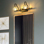 Kristy Vintage Crystal Globe Vanity Wall Lamp, Black, Bathroom
