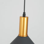 Arisha Modern Minimalist Conic Industrial Cluster Pendant Light, Blue, Metal