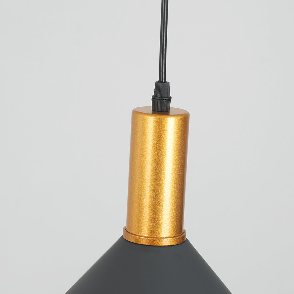 Arisha Modern Minimalist Conic Industrial Cluster Pendant Light, Blue, Metal
