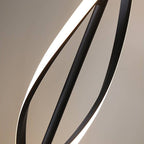 Mira Postmodern Linear Floor Lamp, Black/White