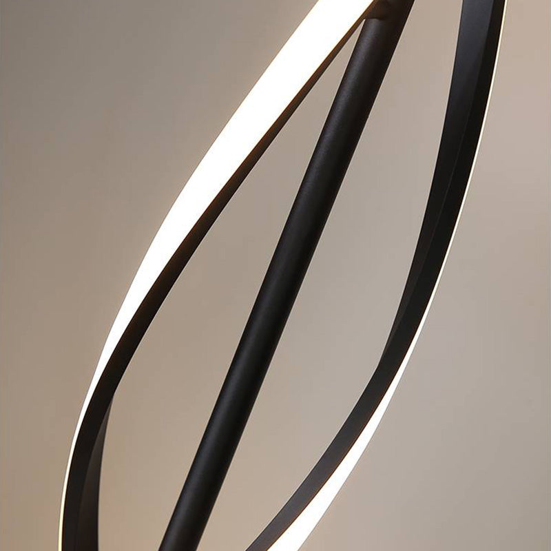 Mira Postmodern Linear Floor Lamp, Black/White