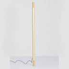 Ozawa Minimalist Linear Floor Lamp, Wood/, Living Room