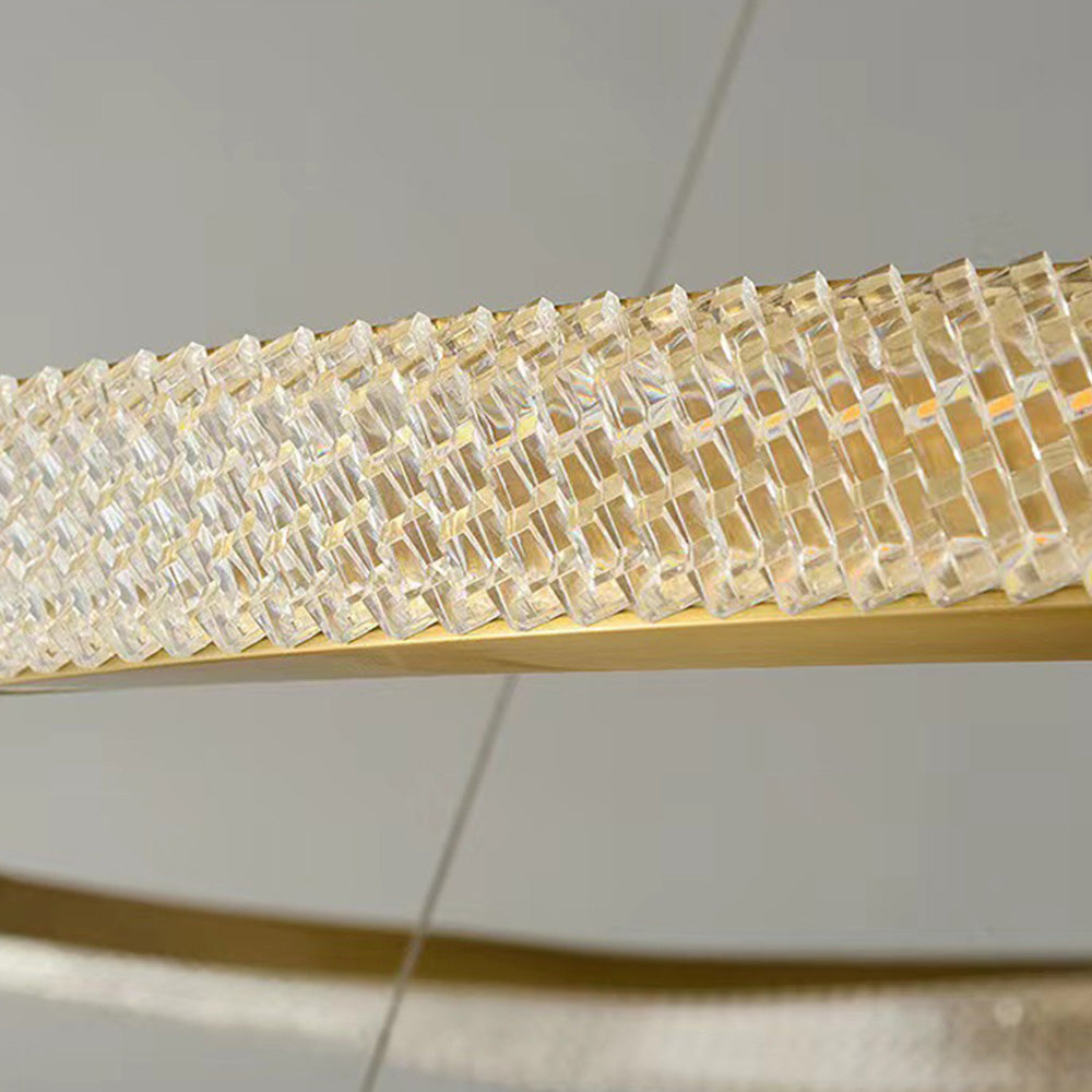 Kristy Pendant Light, Aluminium & Arcylic, 1/2 Rings, 2 Color