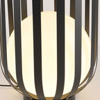 Ray Modern Globe Solar/Rechargeable Outdoor Floor Lamp, Black