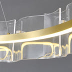 Arisha Creative Ring Metal/Arcylic Pendant Light, Gold