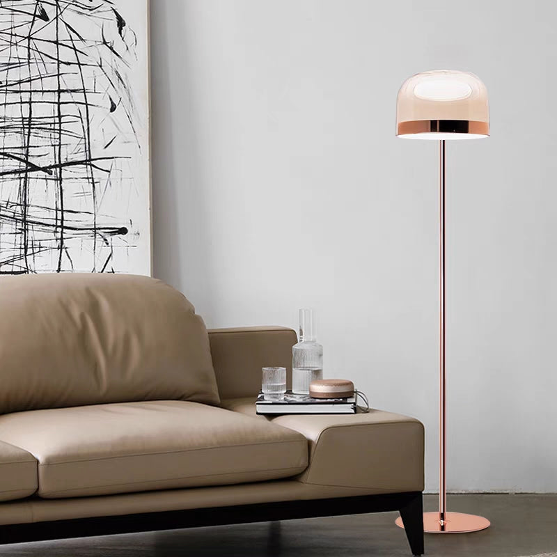 Salgado Modern Black & Rose Gold Floor Lamp, L 135/175CM