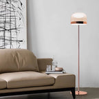Salgado Modern Black & Rose Gold Floor Lamp, L 135/175CM