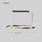 Kristy Pendant Light, Aluminium & Arcylic, 1/2 Rings, 2 Color