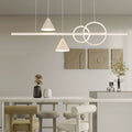 Arisha Contemporary Geometric Style Linear Metal Pendant Light White/Black