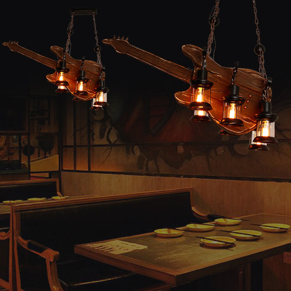 Epoch Farmhouse Guitar Pendant Light, Metal/Wood, Walnut