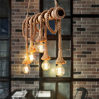 Silva Vintage Retro Resin Pendant Light, flaxen