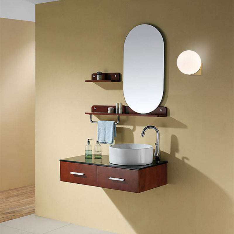 Valentina Indoor Wall Lamp Glass  Brass&White Living Room Bedroom