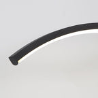 Arisha Minimalist Wave Linear Metal Wall Lamp, Black/White