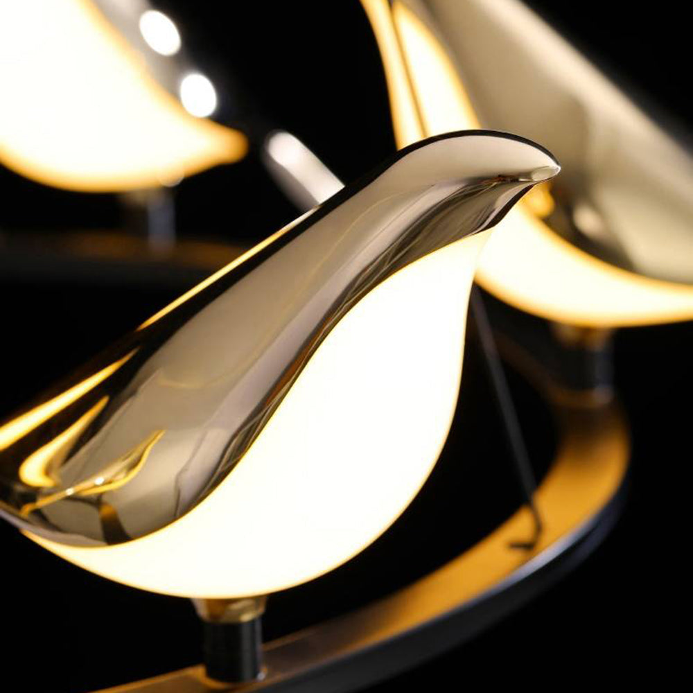 Arisha Modern Bird Pendant Light, Gold & Black, 2 Style