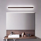 Arisha Modern Linear Vanity Wall Lamp, White/Brown, Bathroom