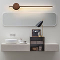 Arisha Nordic Linear Vanity Wall Lamp,Black/White/Gold,Bedroom