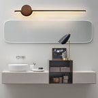 Arisha Nordic Linear Vanity Wall Lamp,Black/White/Gold,Bedroom
