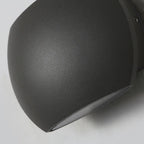 Ray Minimalist Geometric Metal Outdoor Wall Lamp, Black/Grey