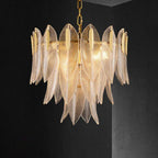 Kristy Modern Gold Feather Chandelier, 3 Style