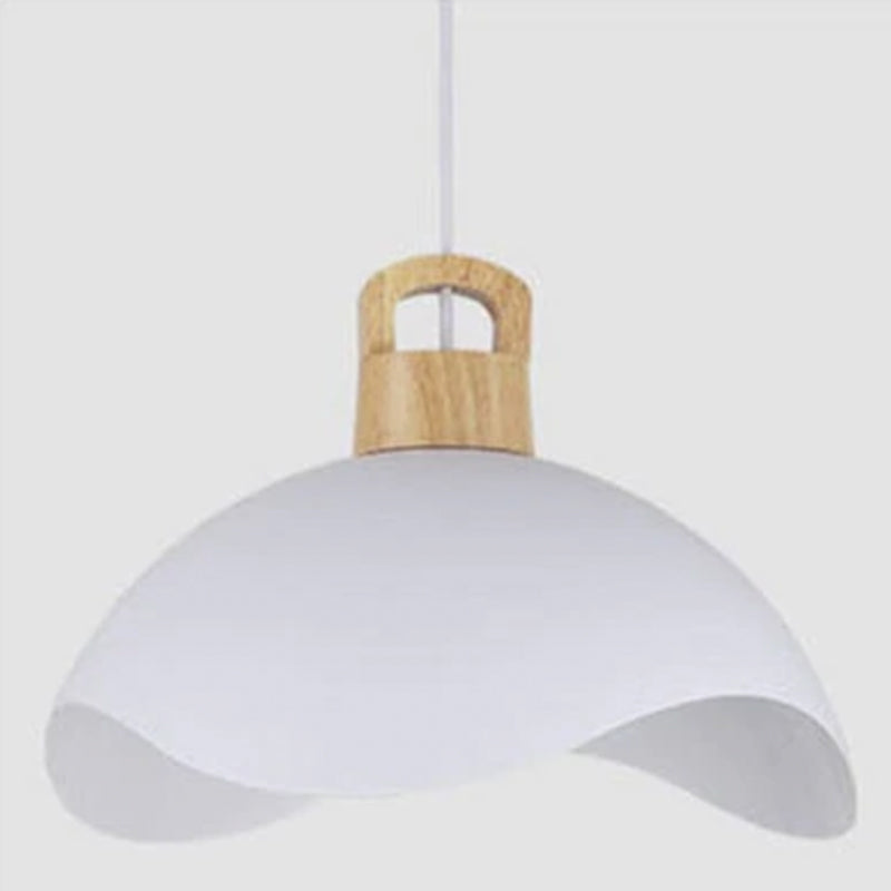 Valentina Colorful Shade Single Pendant Lights, Wood & Metal