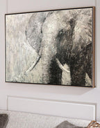 Monochrome Elephant Oil Painting