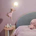 Arisha Modern Balloon/Girl Shape Pink Wall Lamp