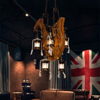 Epoch Retro Saxophone Metal/Wood Pendant Light, Walnut