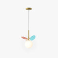 Arisha Art Deco Globe Pendant Light, Multi-Color/White, Metal/Glass